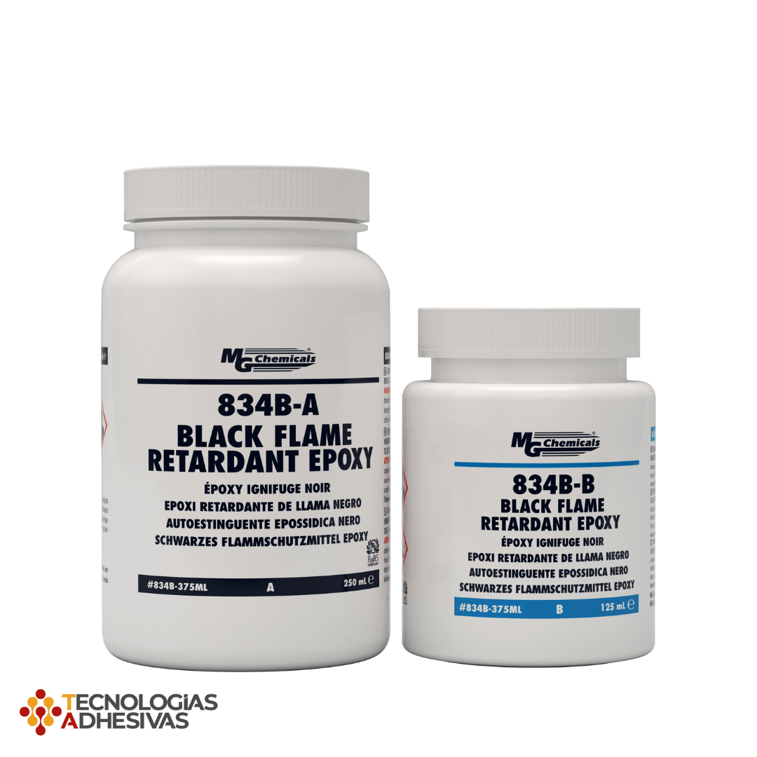 MG Chemicals 834B – Encapsulante epoxi retardante al fuego, negro, UL 94V-0 – 375 ml