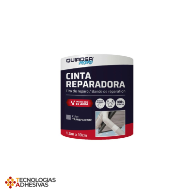 Quiadsa - Cinta Reparadora Rollo de 10 mm x 1,5 m. Transparente